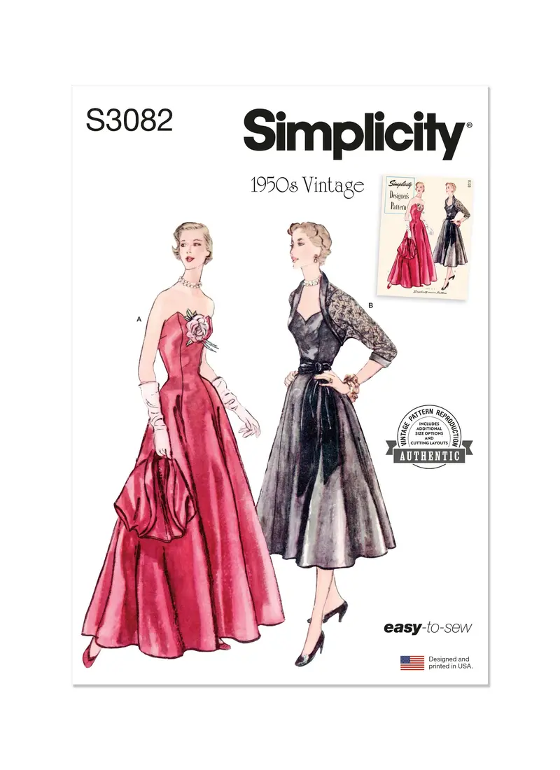 Simplicity Sewing Pattern 3082 Afternoon And Evening Dress And Bolero 2