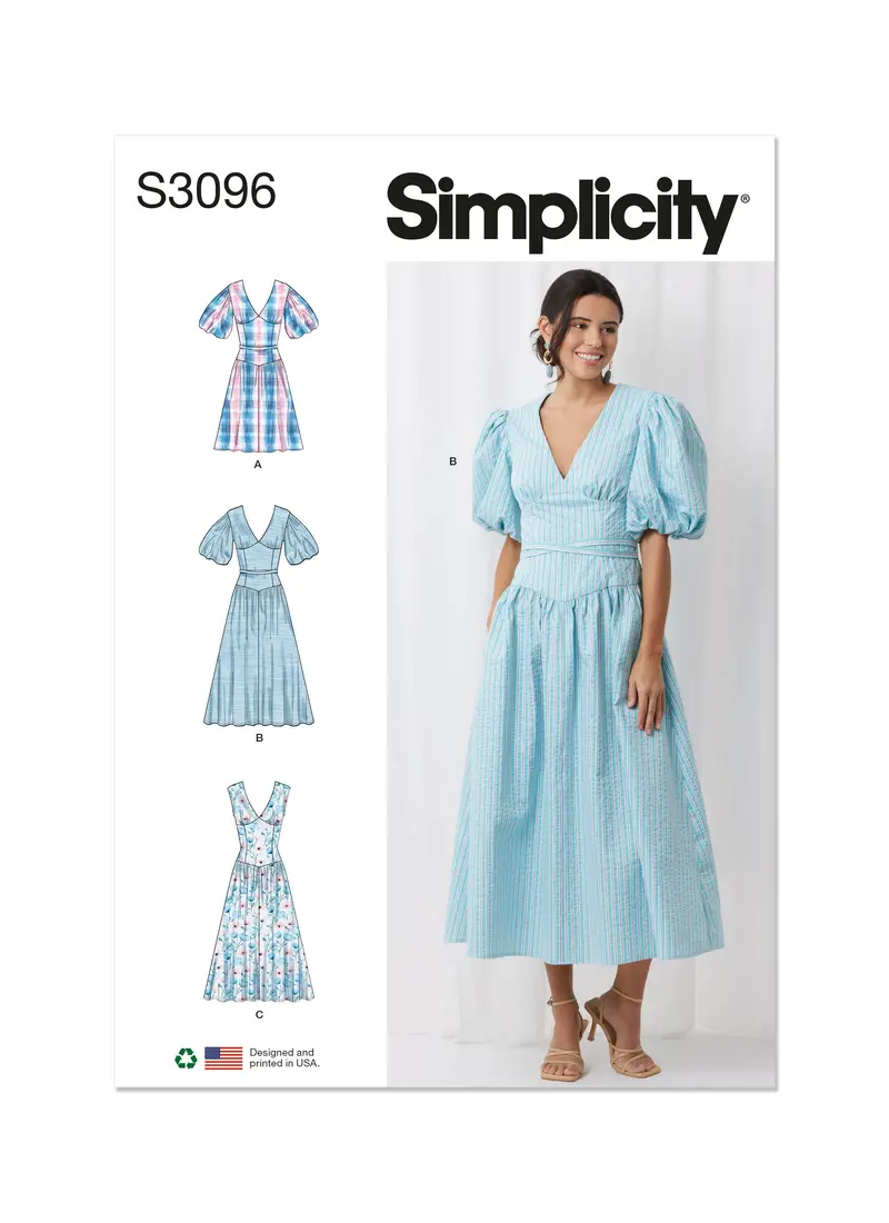 Simplicity Sewing Pattern 3096 Fit For Flare Dress 2