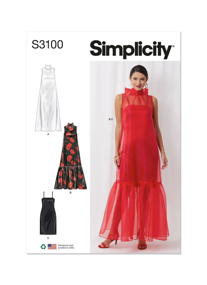 Simplicity Sewing Pattern 3100 Special Occasion Dress And Slip 2