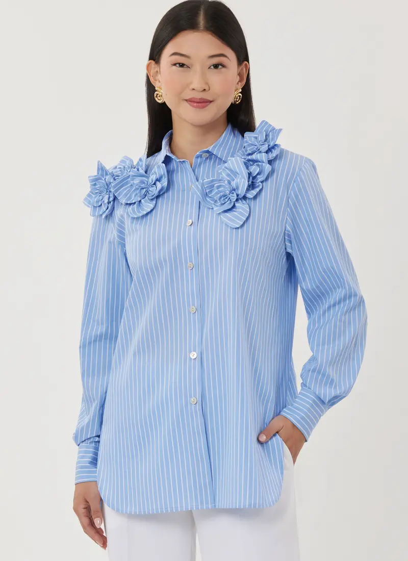 Simplicity Sewing Pattern 3101 Shirt With Detachable 3D Flowers 1