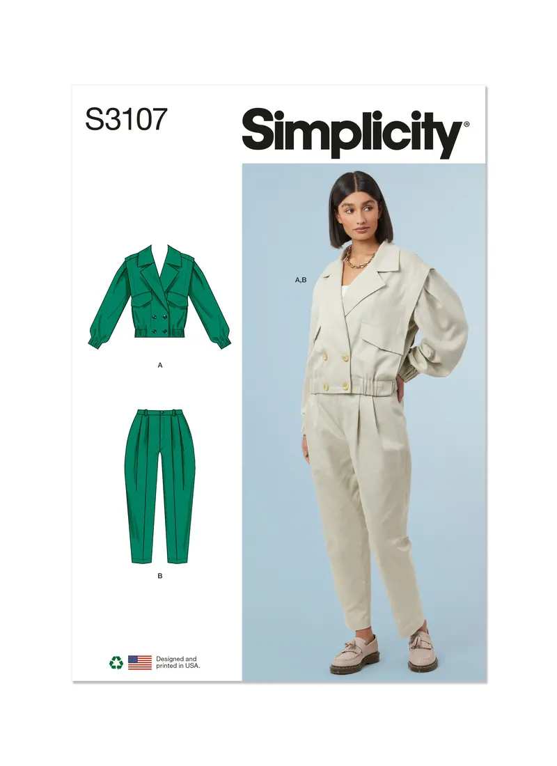 Simplicity Sewing Pattern 3107 Jacket And Pants 2