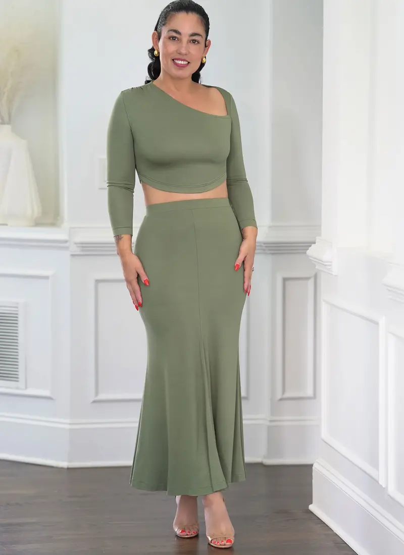 Simplicity Sewing Pattern 3140 Misses' Knit Top And Skirt By Mimi G Style 1