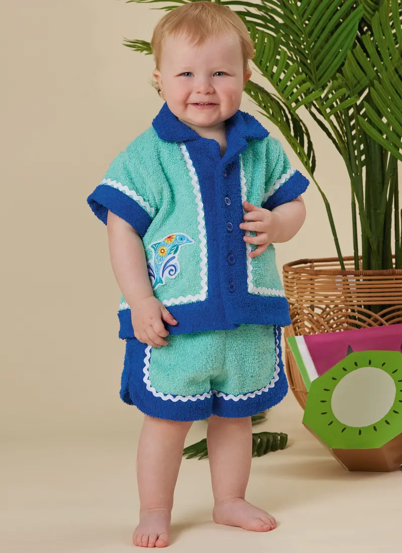 Simplicity Sewing Pattern 3145 Babies' Contrast Shirt And Shorts 1