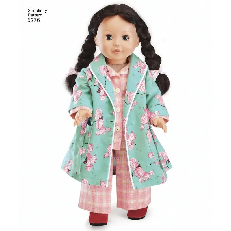 Simplicity Sewing Pattern 5276 Sleepwear For 18 Inch Dolls. 1