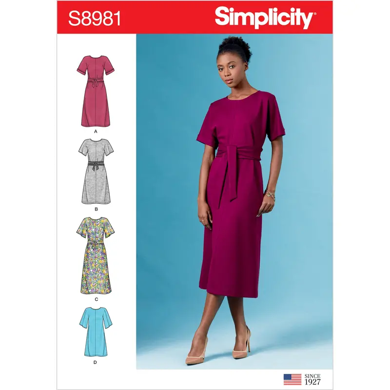 Simplicity Sewing Pattern 8981 Misses' Front Tie Dresses 2