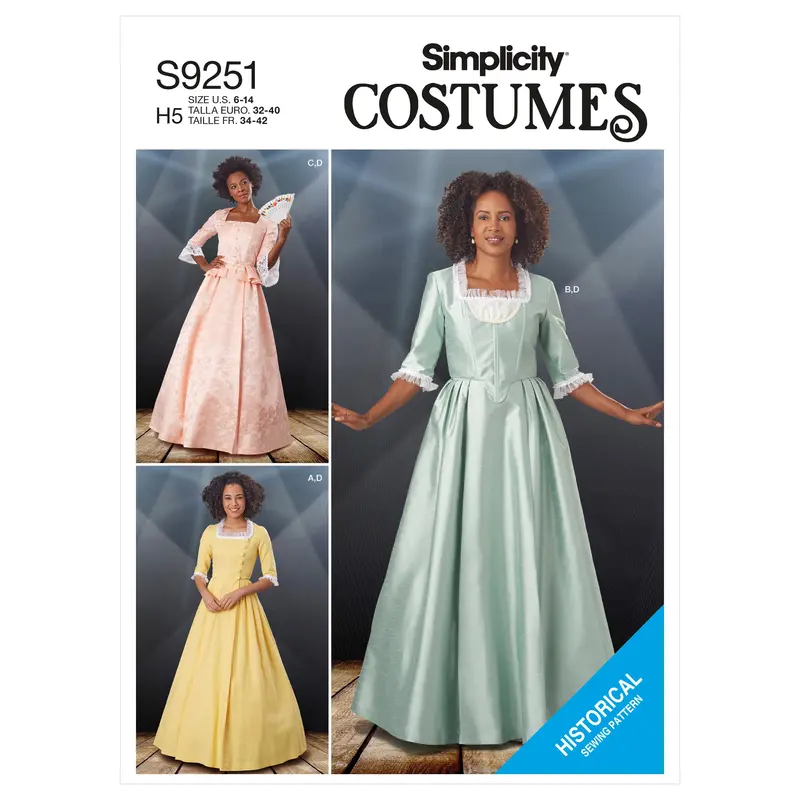 Simplicity Sewing Pattern 9251 Victorian Style Dress 2