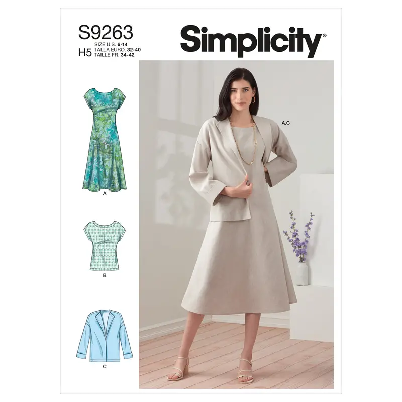 Simplicity Sewing Pattern 9263 Dress, Jacket And Top 2