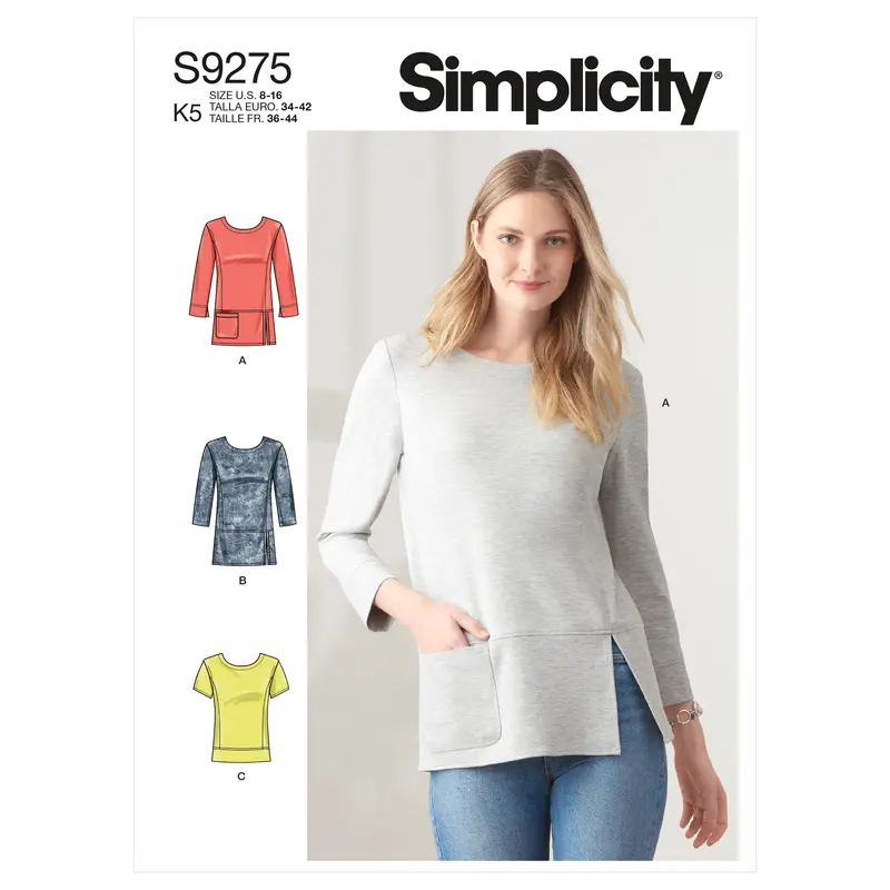 Simplicity Sewing Pattern 9275 Knit Tops In Two Lengths 2
