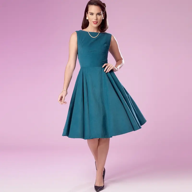 Simplicity Sewing Pattern 9286 Vintage Fold-Back Facing Dresses 1