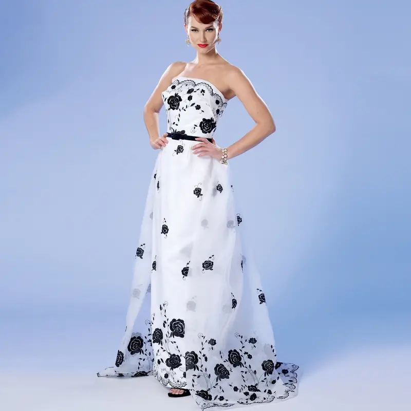Simplicity Sewing Pattern 9289 Strapless Dress, Detachable Train And Belt 1