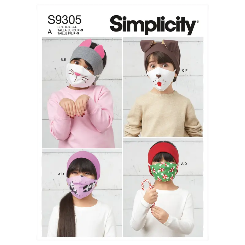 Simplicity Sewing Pattern 9305 Children's Face Masks, Hats And Headbands 2
