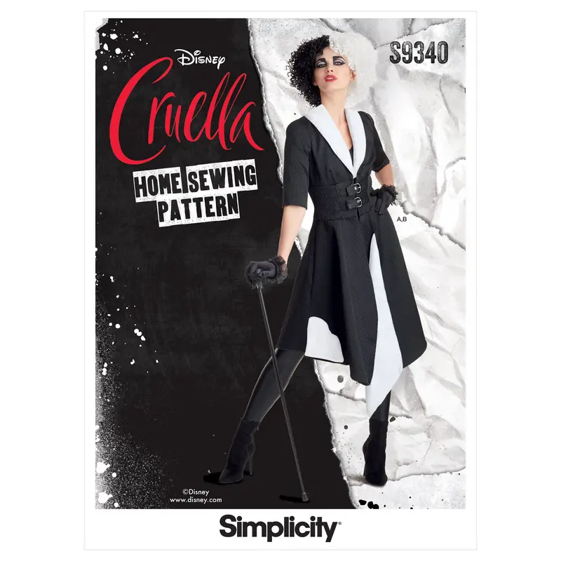 Simplicity Sewing Pattern 9340 Misses' Cruella Costume 2
