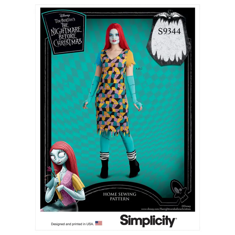 Simplicity Sewing Pattern 9344 Misses' Sally Costume And Face Mask 2