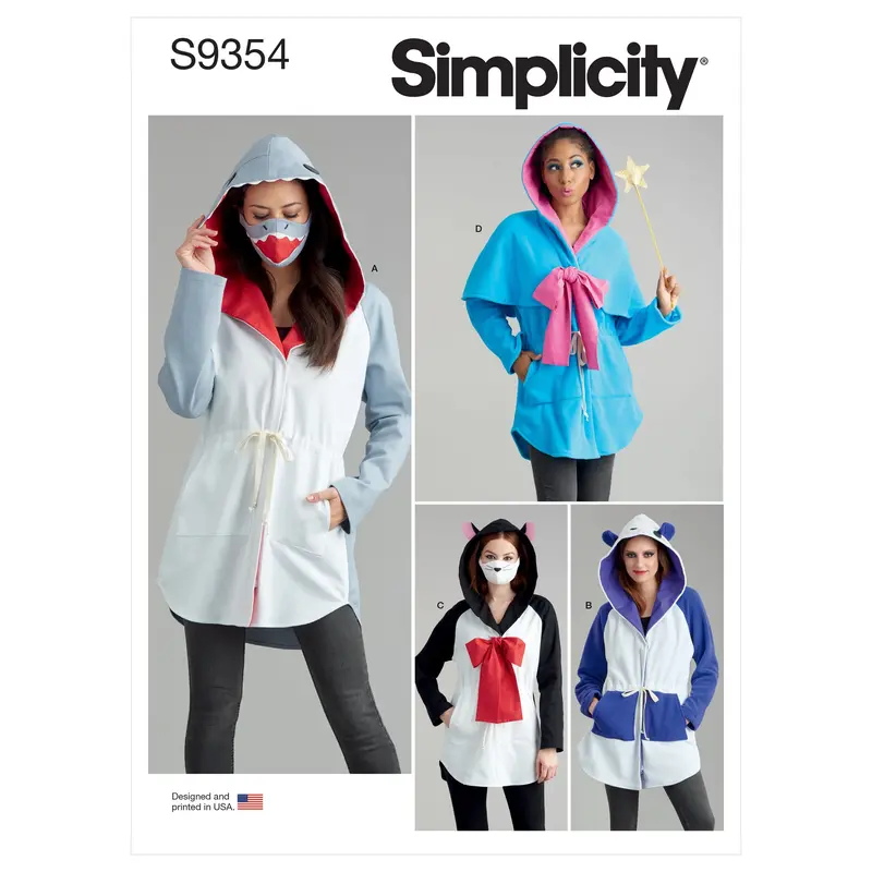 Simplicity Sewing Pattern 9354 Misses' Jacket Costume With Masks And Hat 2
