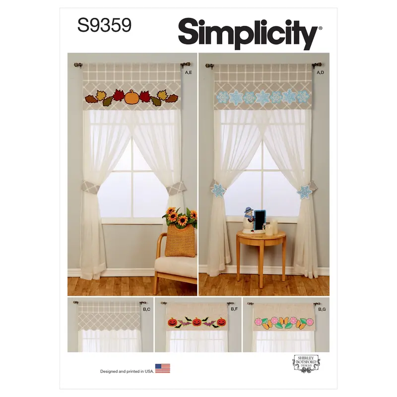 Simplicity Sewing Pattern 9359 Seasonal Window Décor 2