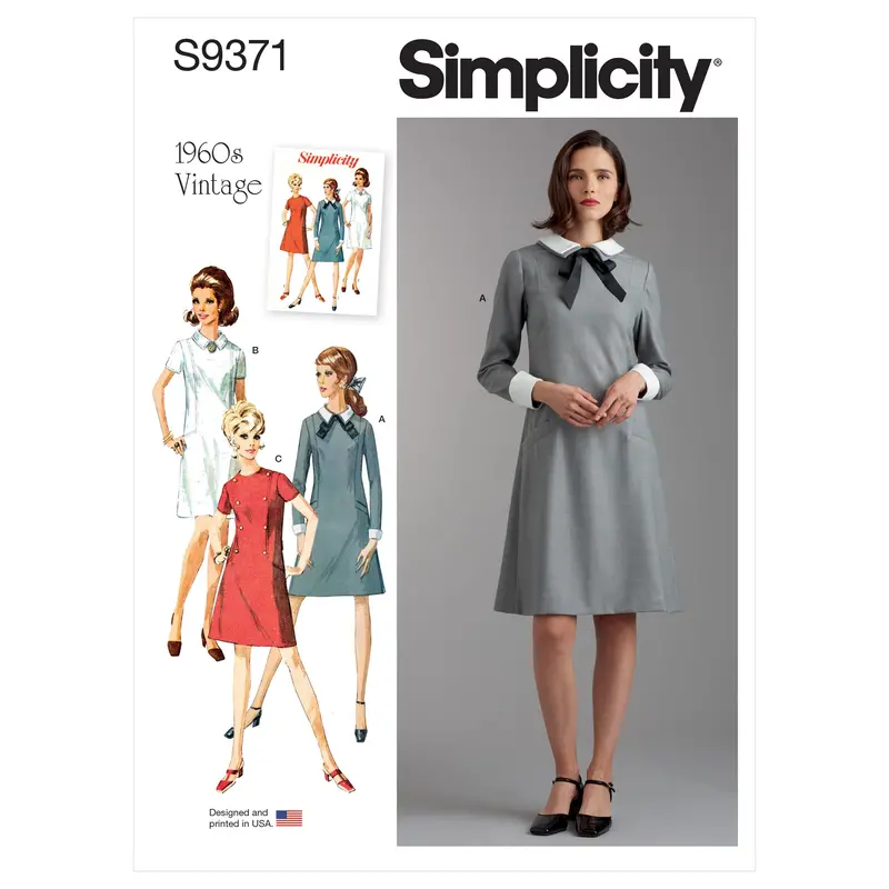 Simplicity Sewing Pattern 9371 Sixties A-Line Dress 2