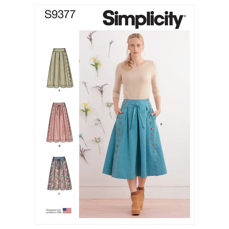 Simplicity Sewing Pattern 9377 Misses' Flared Skirts In Two Lengths 2