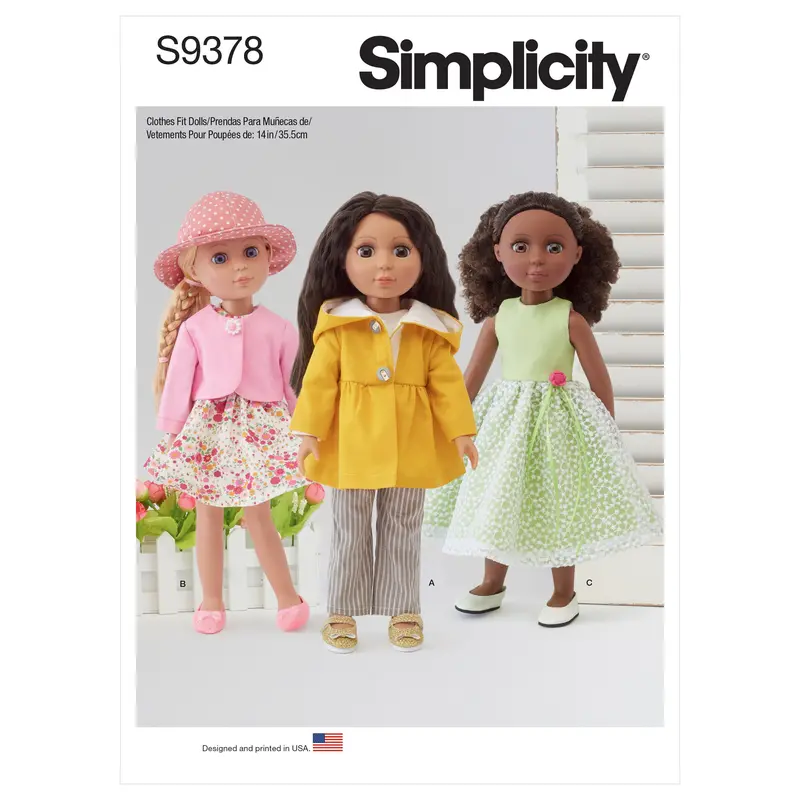 Simplicity Sewing Pattern 9378 14" Doll Clothes 2
