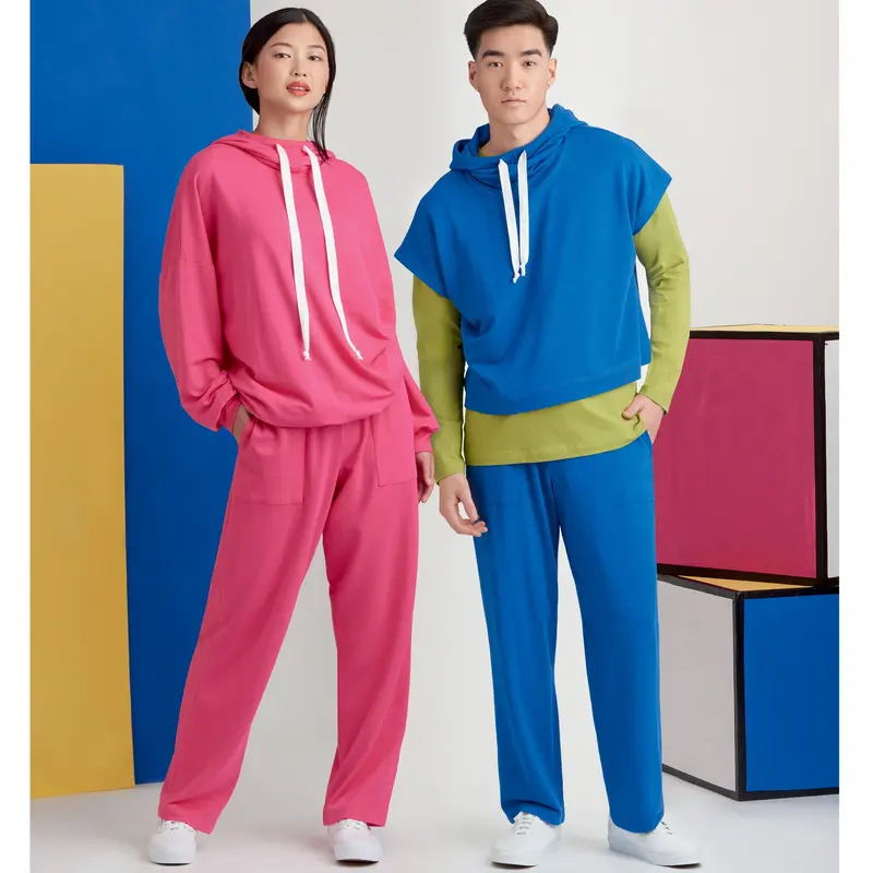 Simplicity Sewing Pattern 9379 Unisex Oversized Knit Hoodies 1