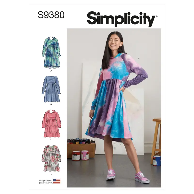 Simplicity Sewing Pattern 9380 Misses' Sweatshirt Dresses 2