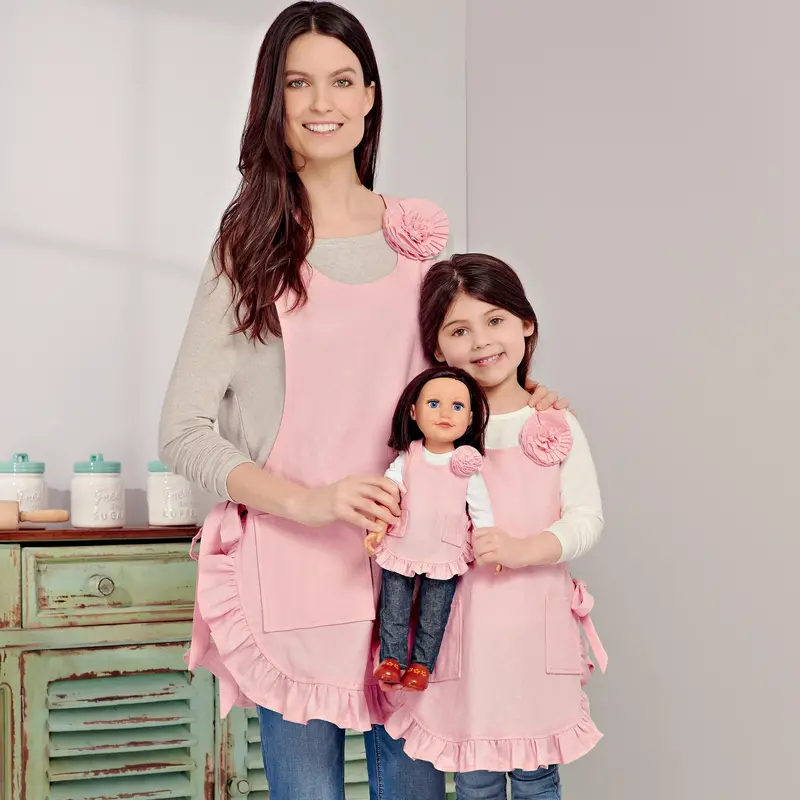 Simplicity Sewing Pattern 9407 Children's, Misses' And 18" Doll Aprons 1