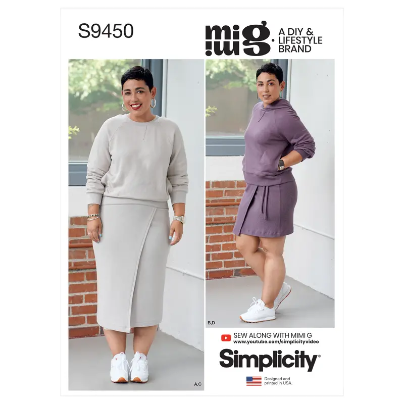 Simplicity Sewing Pattern 9450 Misses' Knit Tops And Skirts 2