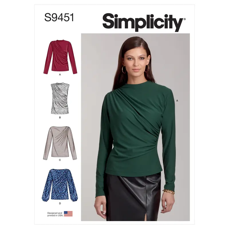 Simplicity Sewing Pattern 9451 Misses' Knit Tops 2