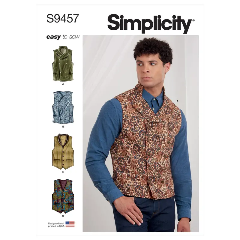 Simplicity Sewing Pattern 9457 Men's Waistcoats 2