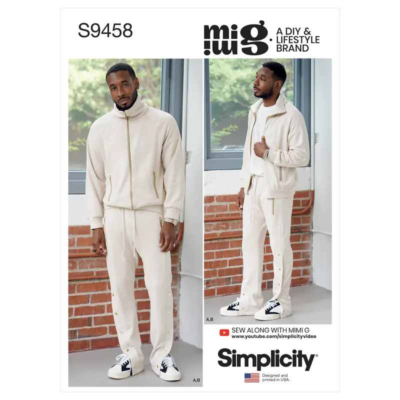 Simplicity Sewing Pattern 9458 Men's Knit Tracksuit 2