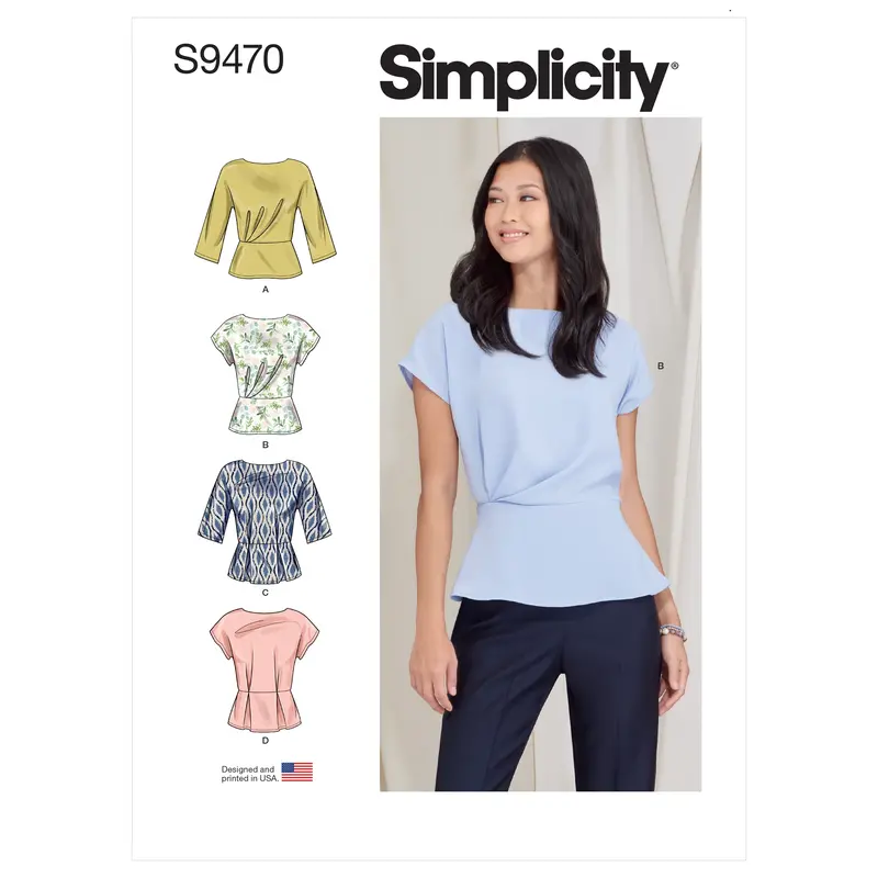 Simplicity Sewing Pattern 9470 Misses Tops 2