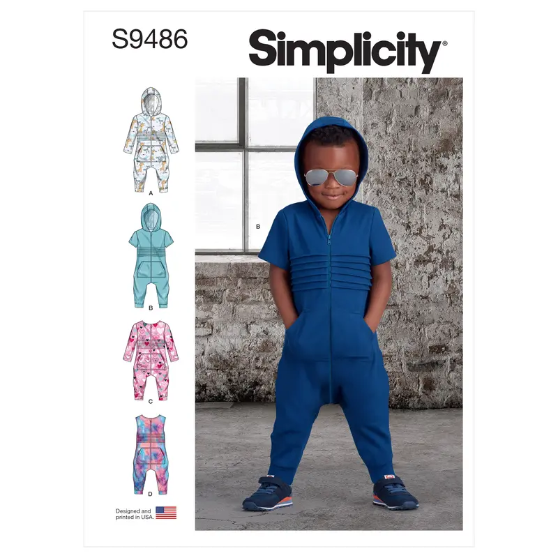 Simplicity Sewing Pattern 9486 Toddlers Knit Jumpsuit 1