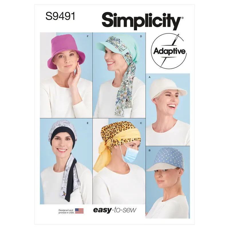 Simplicity Sewing Pattern 9491 Chemo Head Coverings 1