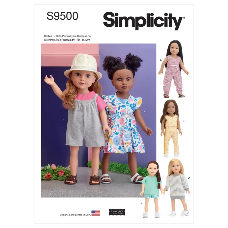 Simplicity Sewing Pattern 9500 18 Inch Doll Clothes 1