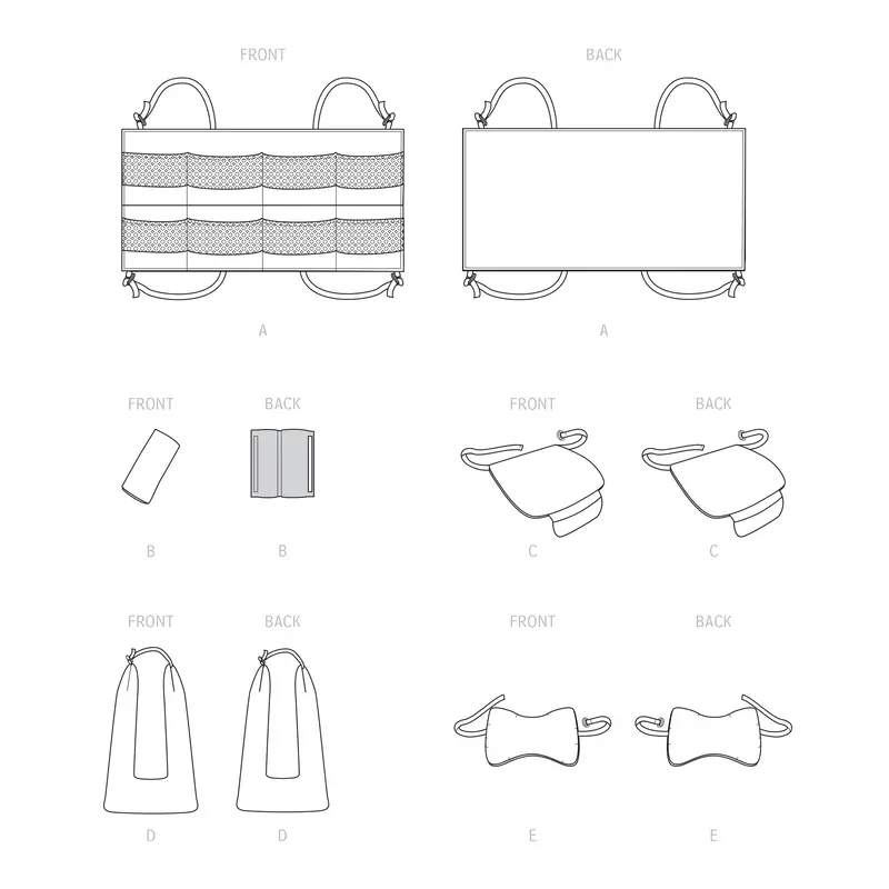 Simplicity Sewing Pattern 9501 Car Organizer And Accessories 2