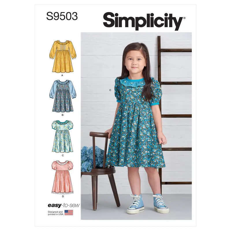 Simplicity Sewing Pattern 9503 Childrens Dresses 1