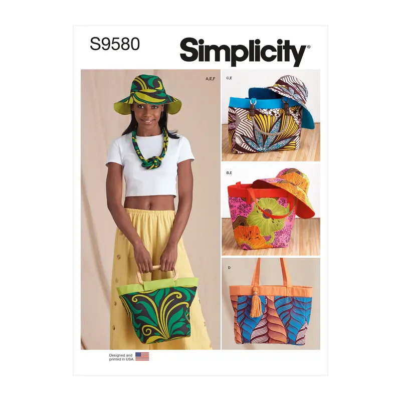 Simplicity Sewing Pattern 9580 Bags, Hat And Necklace 2