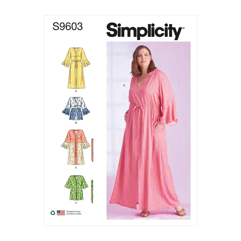 Simplicity Sewing Pattern 9603 Women's Caftans And Wraps 2