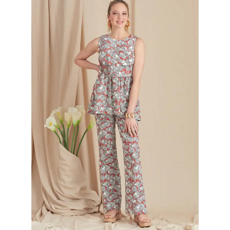Simplicity Sewing Pattern 9611 Misses' Tunic, Cropped Top, Pants And Shorts 1