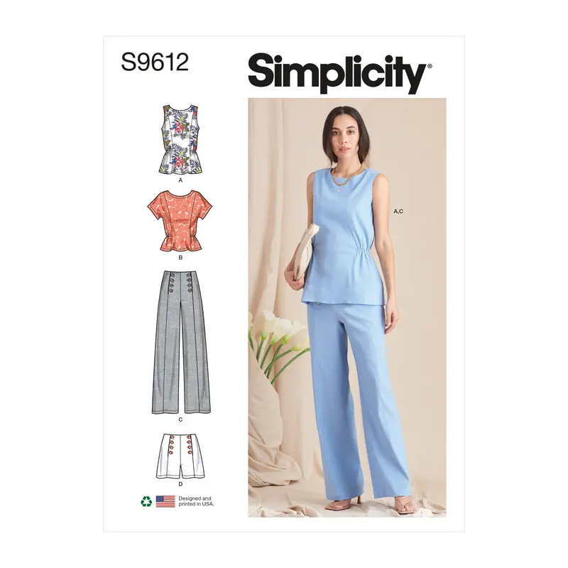 Simplicity Sewing Pattern 9612 Misses' Tops, Trousers And Shorts 2