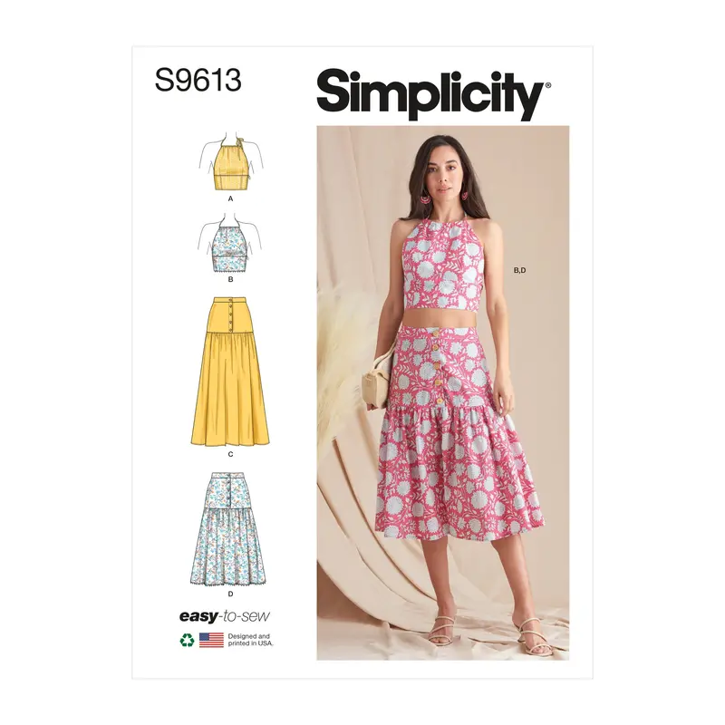 Simplicity Sewing Pattern 9613 Misses' Top And Skirts 2