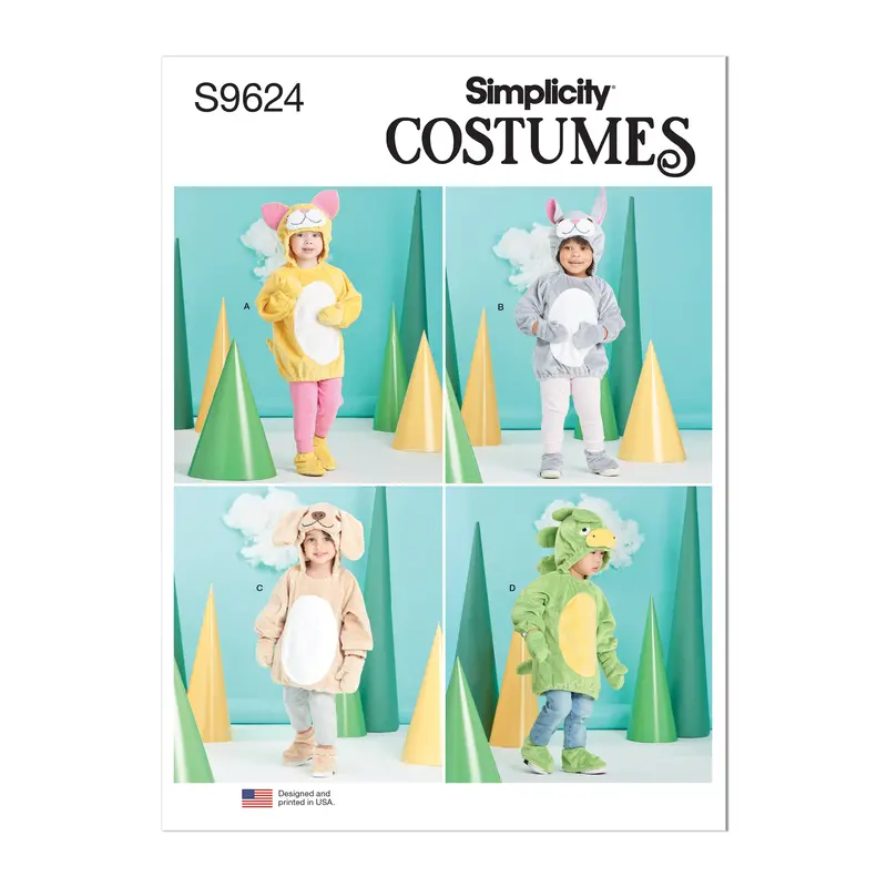 Simplicity Sewing Pattern 9624 Toddlers' Animal Costumes 2