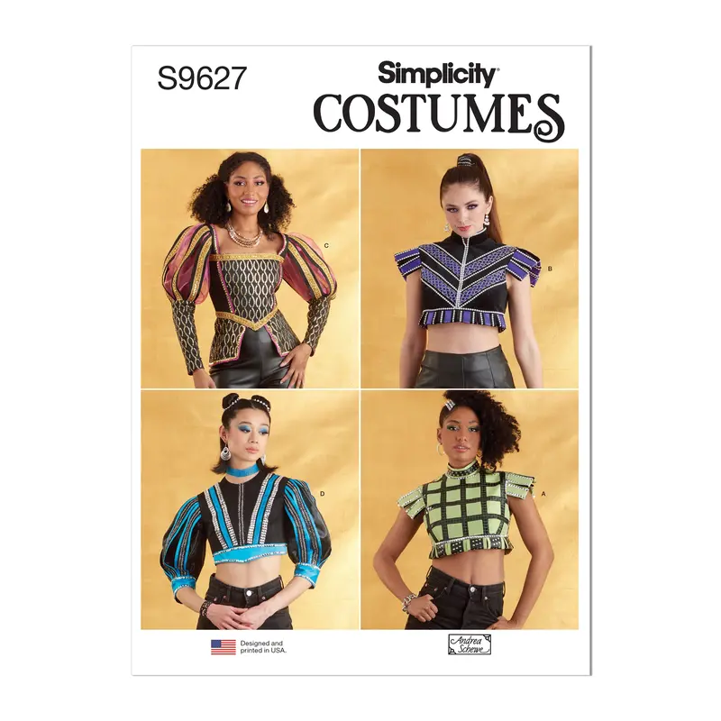 Simplicity Sewing Pattern 9627 Misses' Costume Tops By Andrea Schewe Designs 2