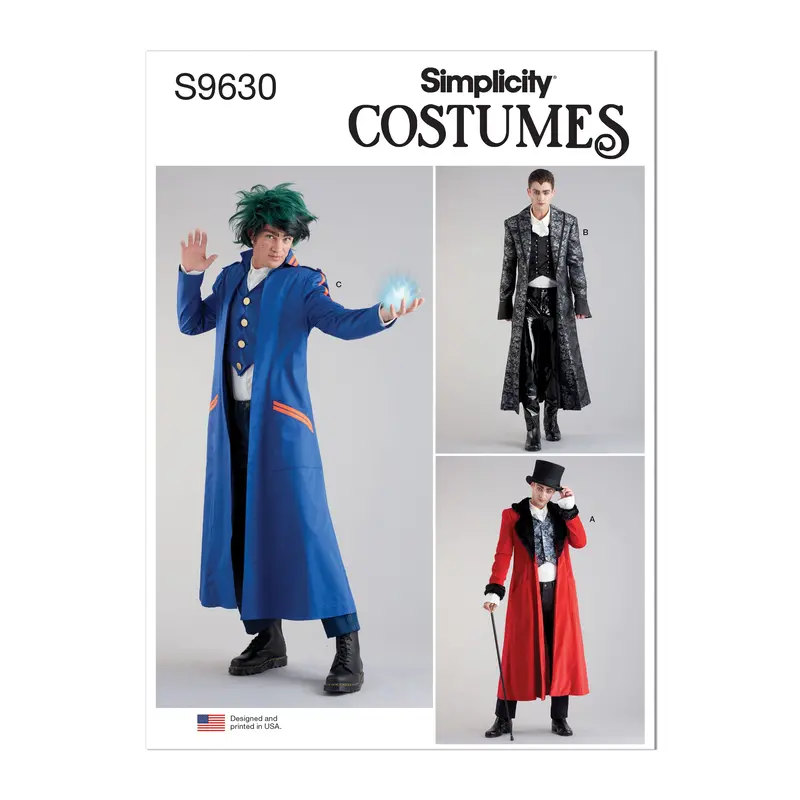 Simplicity Sewing Pattern 9630 Men's Costume Coats 2