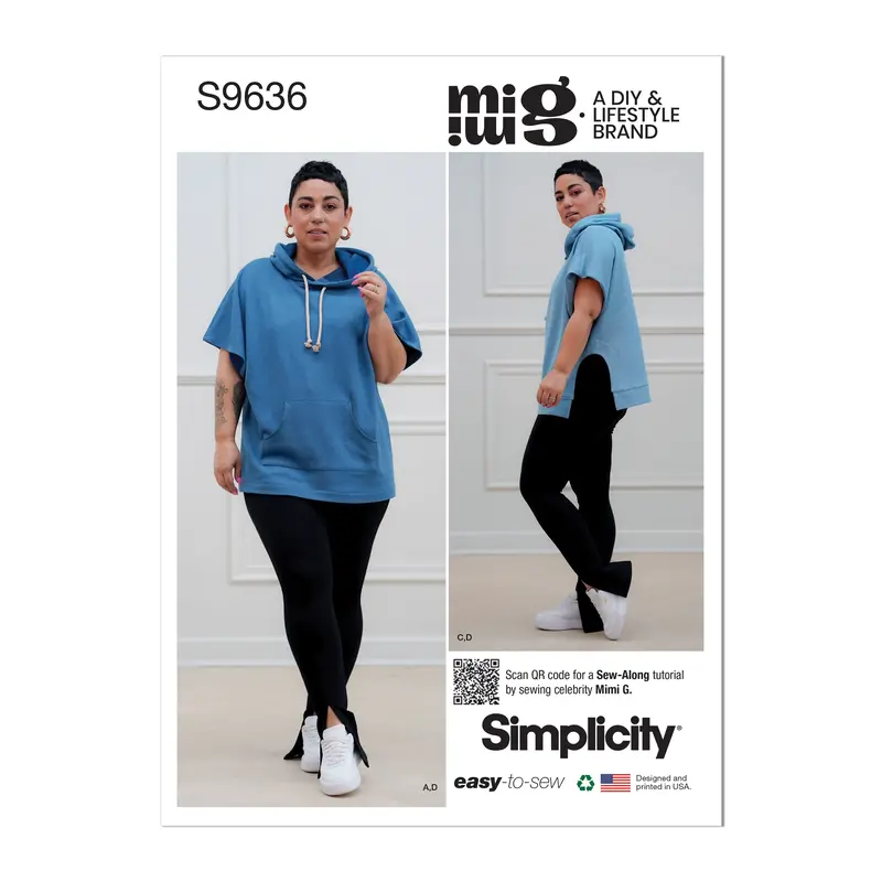 Simplicity Sewing Pattern 9636 Misses' Hoodies And Leggings By Mimi G 2