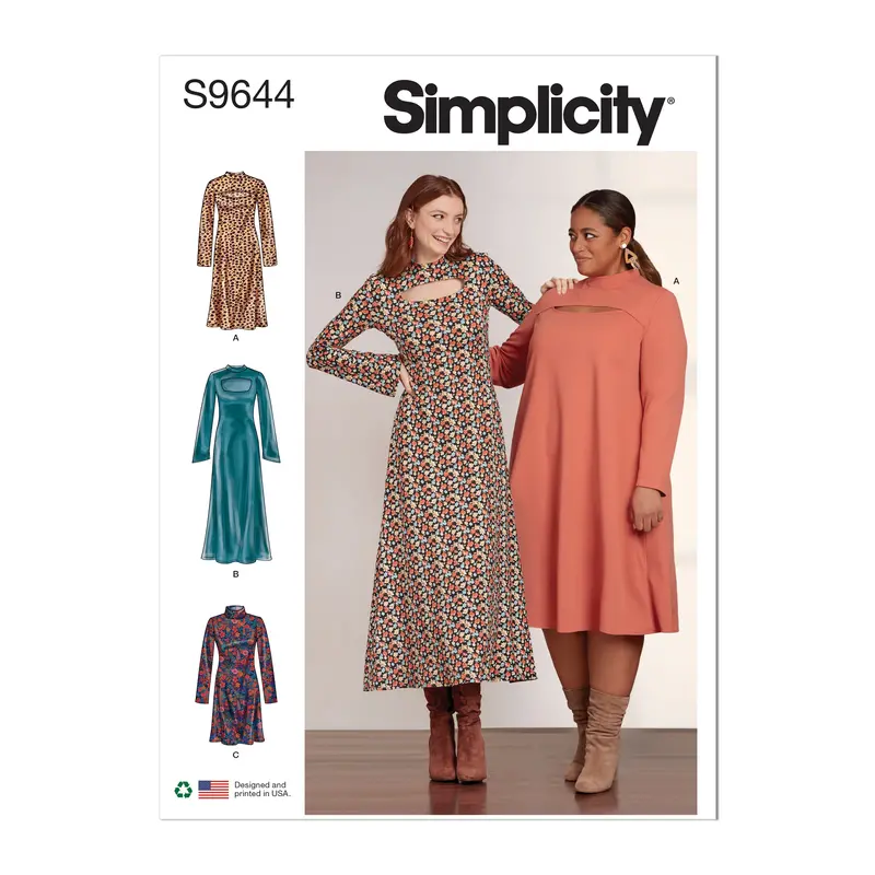 Simplicity Sewing Pattern 9644 Misses' And Women's Knit Dress 2