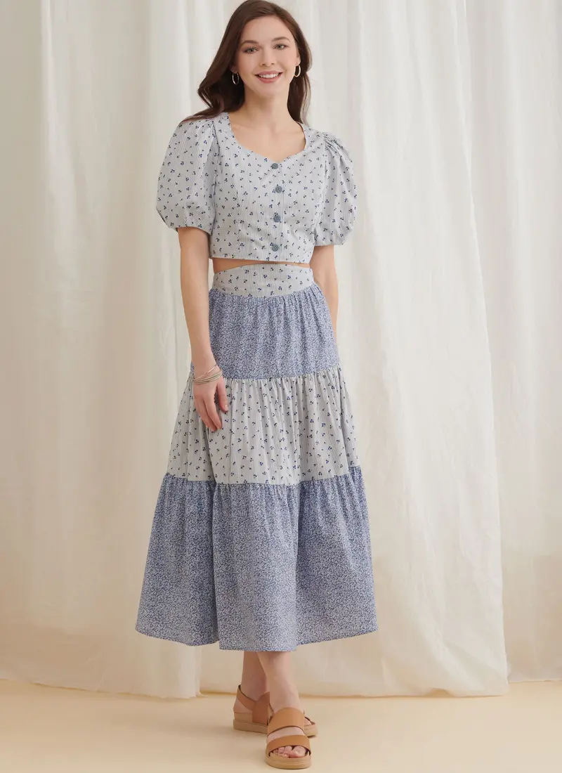 Simplicity Sewing Pattern 9791 Tops, Skirt And Pants 1
