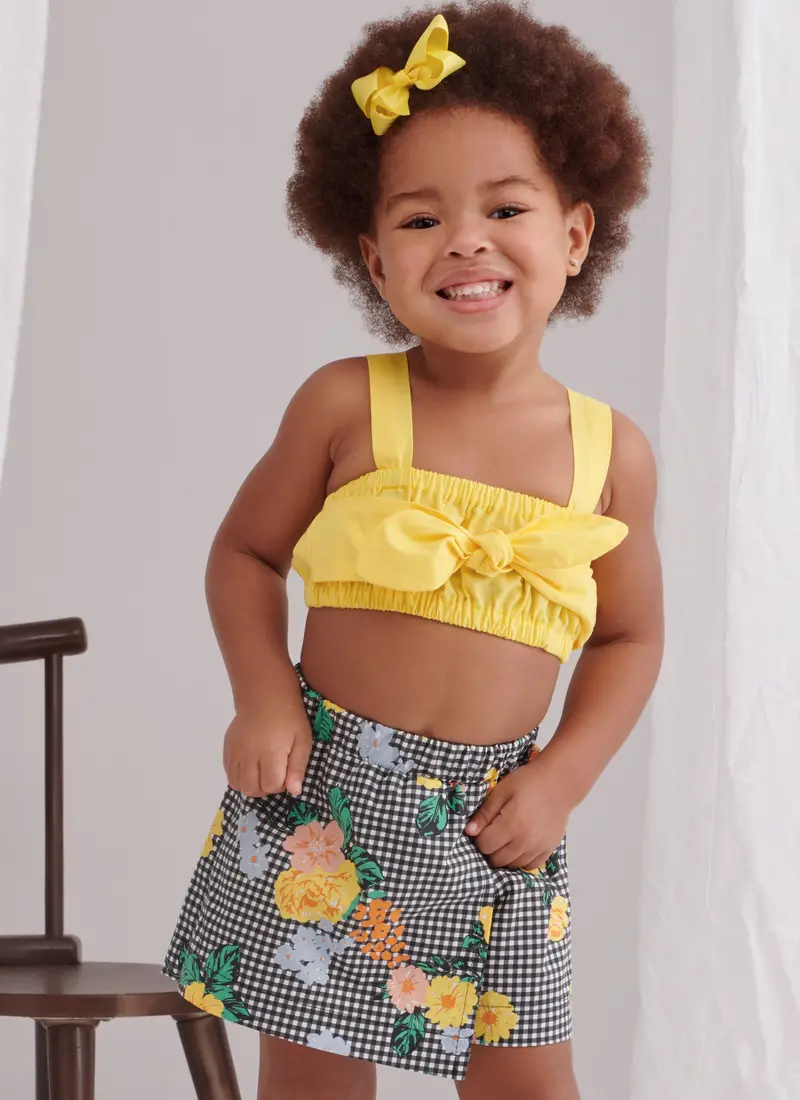Simplicity Sewing Pattern 9797 Toddlers' Tops, Skort, Pants And Hat 1