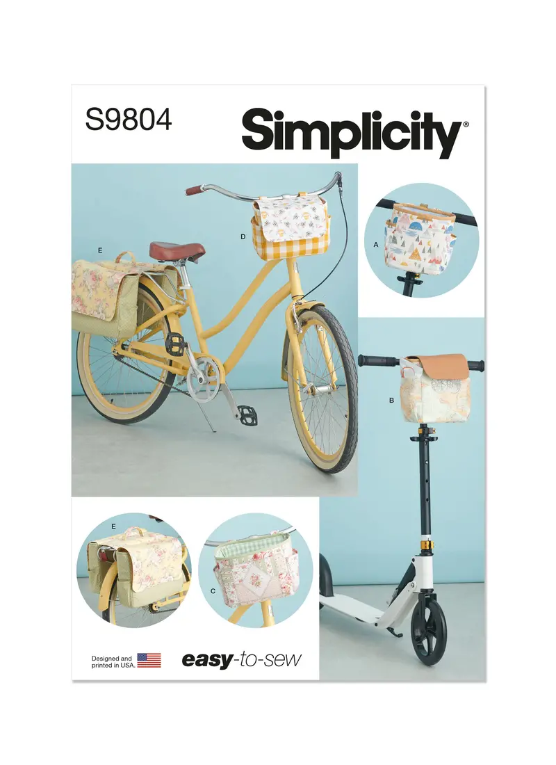 Simplicity Sewing Pattern 9804 Bicycle Baskets, Bags And Panniers 2