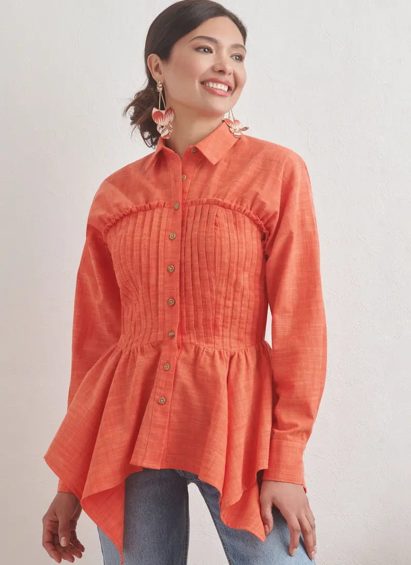 Simplicity Sewing Pattern 9821 Misses' Blouse With Collar 1