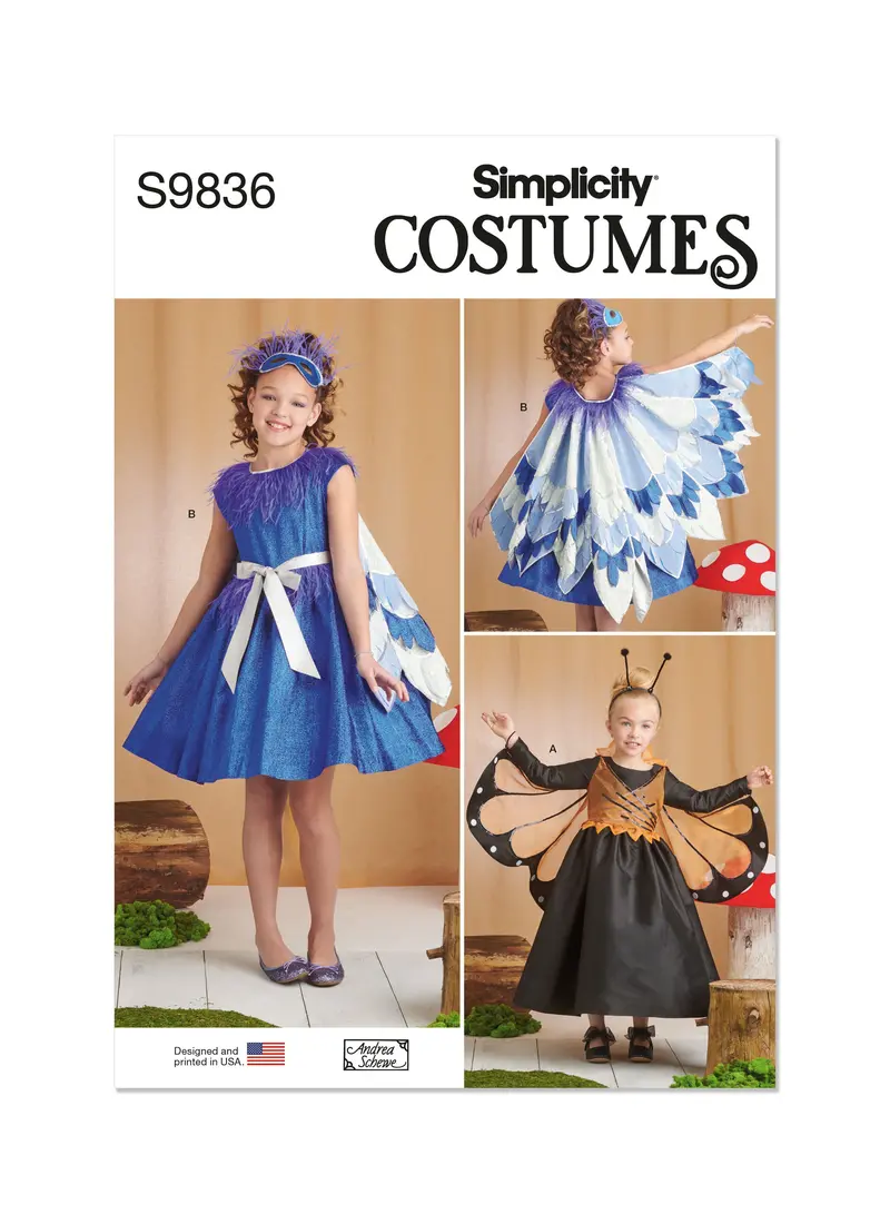 Simplicity Sewing Pattern 9836 Girls' Costumes By Andrea Schewe Designs 2
